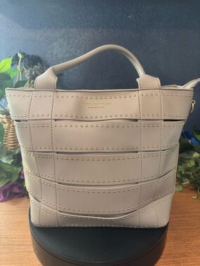 NWOT Marc New York Andrew Marc Studded Gray Tote